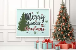 Merry farmhouse christmas SVG, Christmas SVG Product Image 2
