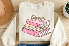 Coquette Tea Time Clipart PNG SVG, Pink Bookish Aesthetic Product Image 2