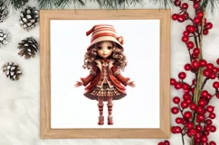 Christmas Little Girl Clipart Sublimation, Christmas PNG Product Image 3