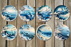 3D Papercut Marine | Car coaster &amp; key chain sublimation Product Image 3