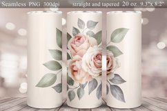 Floral Tumbler Sublimation Bundle | Roses Tumbler Wrap 20oz Product Image 4