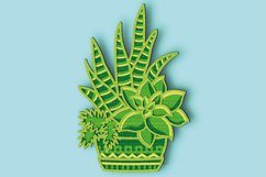 Cactus 3D Multilayer SVG/ Cactus 3D mandala/ Cactus paper cu Product Image 3