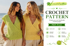 Lace Wrap Top Knitting Pattern PDF Product Image 3