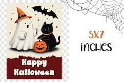 Happy Halloween Greeting Card, Cartoon Halloween Card Product Image 3