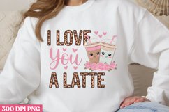 I love you a latte PNG, Cozy Valentine Sublimation PNG Product Image 3