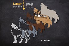 Wolf SVG laser cut file for Glowforge Product Image 3