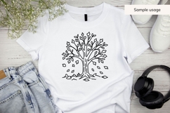 Hand Drawn Fall Tree With Falling Leaves SVG Product Image 3
