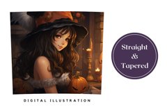 Halloween Witch Tumbler Wrap Design, Halloween Sublimation Product Image 3