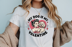My Dog is My Valentine PNG, Dog lover Sublimation PNG Product Image 3