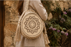 Wooden mandala base with engraving digital file. Round 12 in Product Image 3