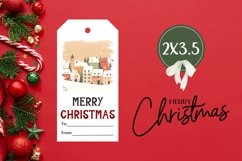 Cartoon Winter Village Gift Tags, Winter Gift Tag Printable Product Image 3