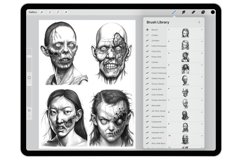 33 Procreate Creepy Stamp Brushes Product Image 3