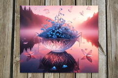 Fantasy sunset | Skinny tumbler Sublimation design Product Image 3