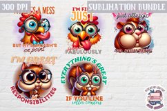 Sarcastic Animal Quote Bundle Sublimation Design of 17 PNG Product Image 4