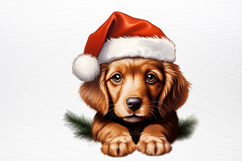 Christmas Peeking Dogs Clipart PNG Product Image 3