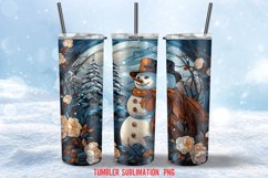 Snowman Stained Glass Tumbler Wrap Sublimation Designs Product Image 2