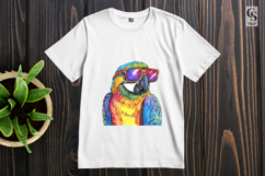 Colorful Parrot Sunglasses Clipart PNG Product Image 3
