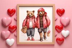Valentines Day Bear Sublimation Clipart, Valentines Day PNG Product Image 3