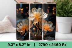 3D Flowers Tumbler Sublimation | Skinny Tumbler Sublimation Product Image 3