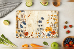 Boho Pressed Flowers Cutting Boards sublimation Design Product Image 3