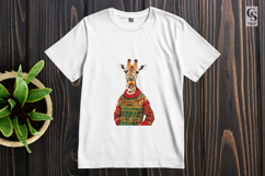 Giraffe In Sweater Clipart Sublimation PNG Product Image 2