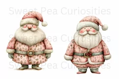 Christmas, Santa, Ephemera, PNG, watercolor, Clipart Product Image 3