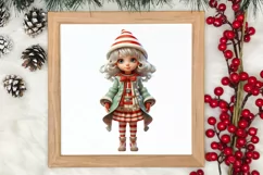 Christmas Little Girl Clipart Sublimation, Christmas PNG Product Image 3