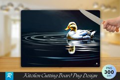 White Duck Floating Cutting Board Sublimation Design Product Image 1