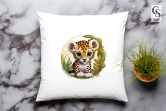 Playful Baby Leopard Clipart Sublimation PNG Product Image 3
