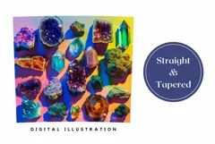 Gemstones Tumbler Design, Minerals Tumbler Sublimation PNG Product Image 3
