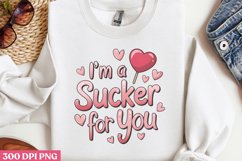 I&#039;m a sucker for you PNG, Retro Valentine PNG Product Image 3