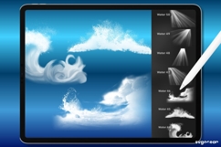 Water Procreate Brushes Bundle | Liquid | Stamps Product Image 3