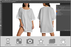 Womens Oversized T-shirt Product Image 2