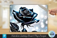 Black Rose Cutting Cutting Board PNG Design Product Image 1