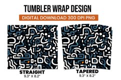 Abstract Shapes Outline Pattern Tumbler Wrap Product Image 3