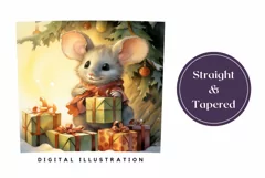 Christmas Tumbler Wrap, Christmas Baby Mouse Tumbler Design Product Image 3