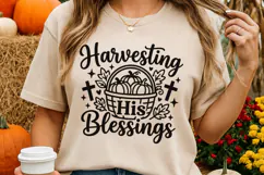 Harvesting His Blessings Svg, Christian Thanksgiving Svg. Product Image 4
