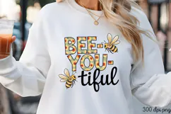 BEE-YOU-tiful PNG, Sunflower Sublimation PNG Product Image 1