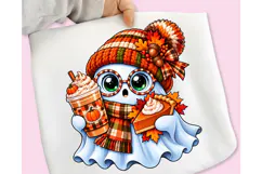 Cute Ghost Thanksgiving PNG, Trendy Preppy Thanksgiving PNG Product Image 4