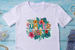 Colorful Tropical Summer Vibes PNG, Sublimation Design Product Image 3