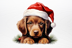 Christmas Peeking Dogs Clipart PNG Product Image 3