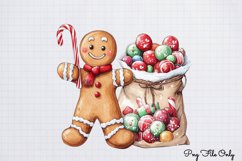 Christmas Gingerbread Man Clipart Bundle PNG Product Image 4