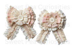 Bows, Ribbon, Lace , Clipart, Ephemera, PNG, Junk Journal Product Image 3