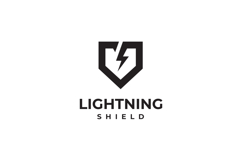 Lightning Shield Vector Logo Design Product Image 3