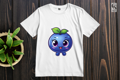Cute Blueberry Characters Clipart Sublimation PNG Product Image 2