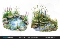 Pond With Wildflowers Clipart Bundle Product Image 3
