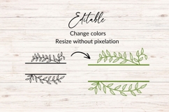 Botanical Wedding Frame SVG With Leaf Details Product Image 3