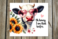 Cow with lowers | 4 western tumbler sublimation designs PL Product Image 3