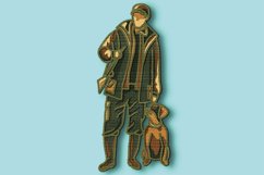Hunter multilayer 3D SVG/Hunter plywood cut/ 3D laser cut Product Image 3