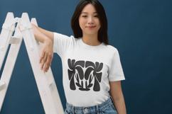 Modern Black Abstract Floral Embroidery Design Product Image 3